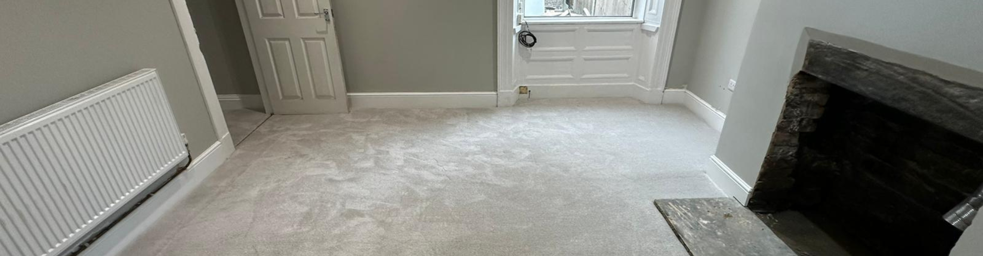 A newly carpeted room showcasing the high-quality flooring options available at Rodley Carpets.